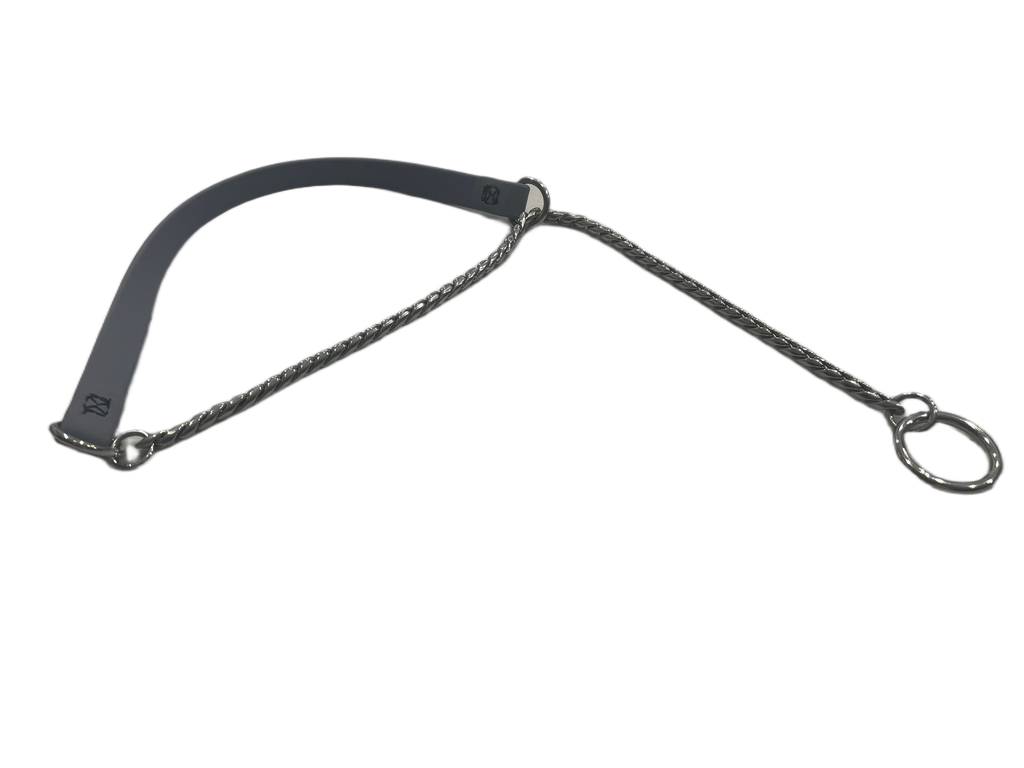Biothane & Chain Combo Alternative Show Collar - Gentle No-Pull Collar