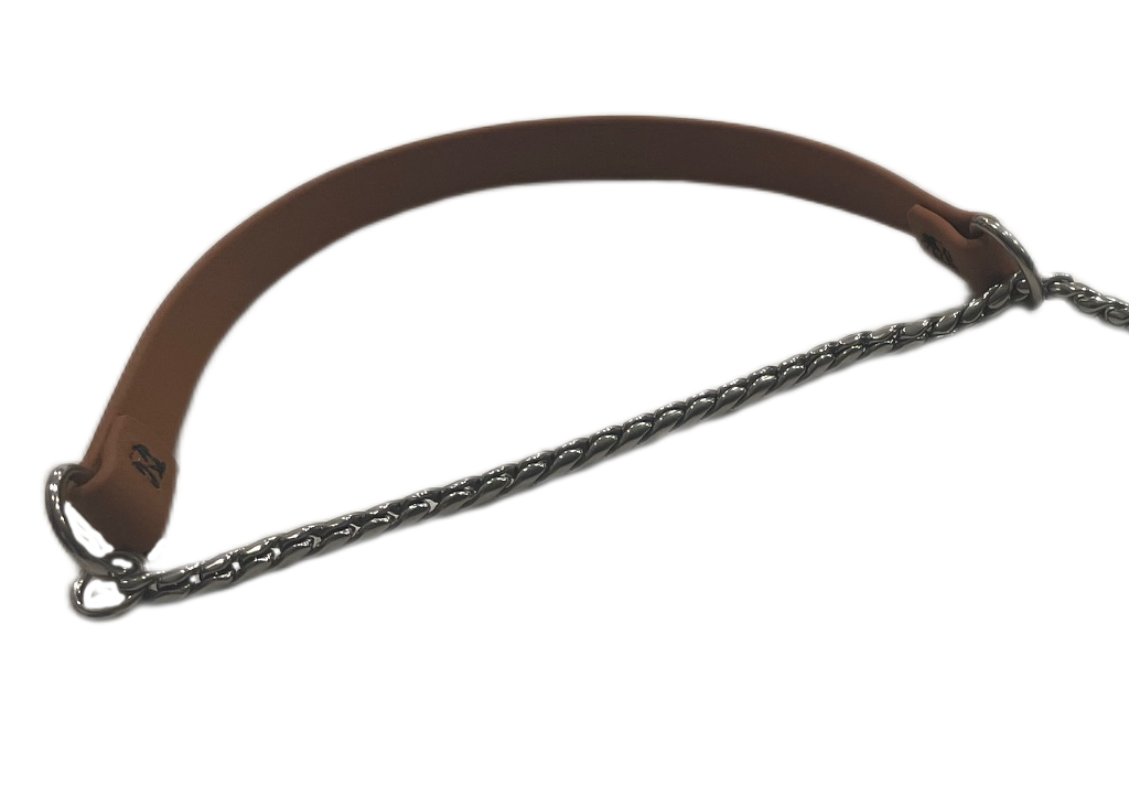 Biothane & Chain Combo Alternative Show Collar - Gentle No-Pull Collar